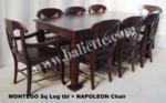 MONTEGO tbl sq leg and NAPOLEON Chair 